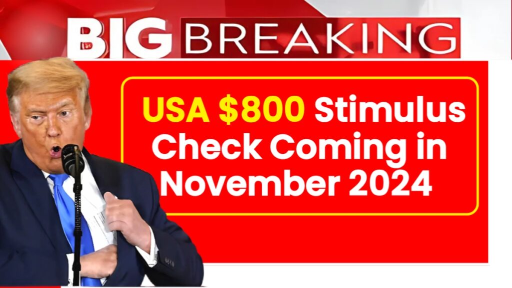 USA 800 Stimulus Check Coming in November 2024 Check Eligibility